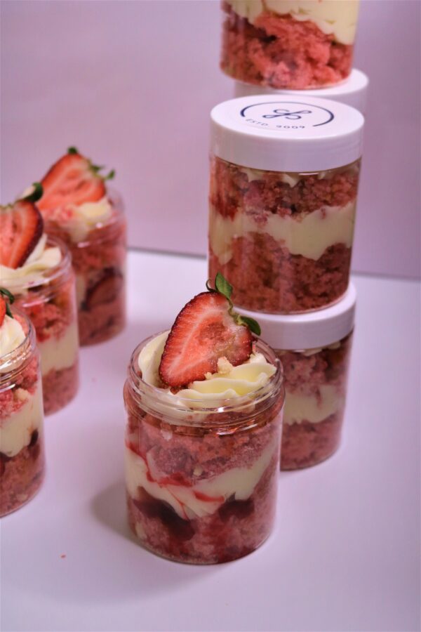 strawberry cake jar