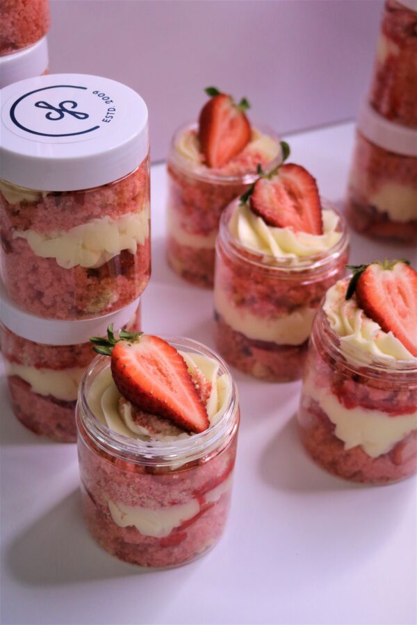 strawberry cake jar