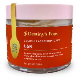 Lemon raspberry cake jar