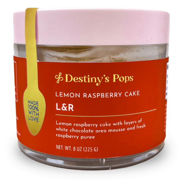 Lemon raspberry cake jar