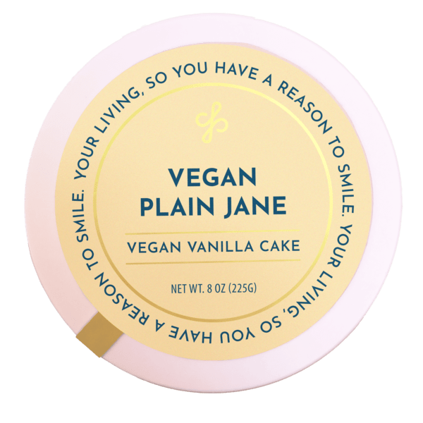 Vegan vanilla cake jar lid